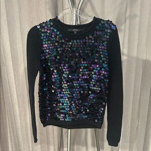 Guess Black Sweater with‎ Multicolor Sequins